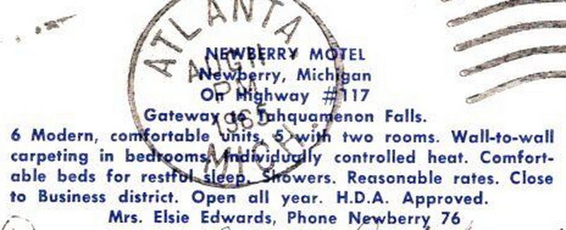Newberry Motel - Vintage Postcard (newer photo)